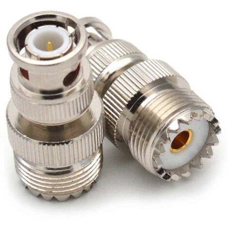 Adaptateur RF Coaxial SO239 Femelle vers BNC Mâle Connecteur UHF PL-259