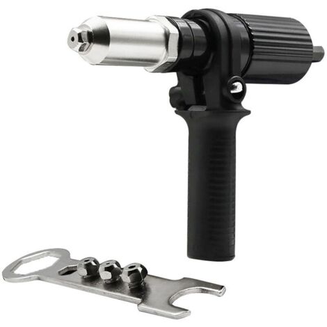 Adaptateur rivet aveugle vers pince à riveter – Tête forgée en acier allié – Rivets rapides pour perceuses et visseuses sans fil