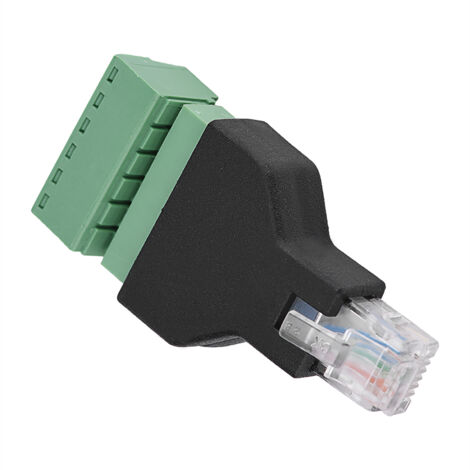 Adaptateur RJ12 6P6C Mâle vers Bornes à Vis 6 Pins pour Ethernet
