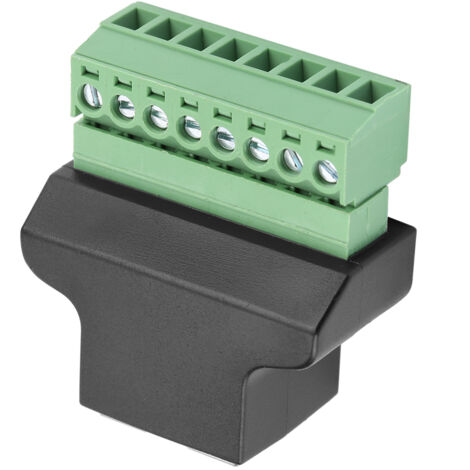 Adaptateur RJ45 Femelle vers Borne à Vis 8 Pins pour Câblage CCTV DVR