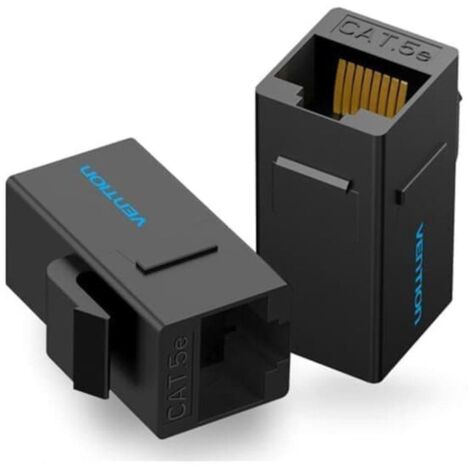 Adaptateur rj45 vdd-b07-b cat5e utp/ rj45 female connector - rj45 female/ black