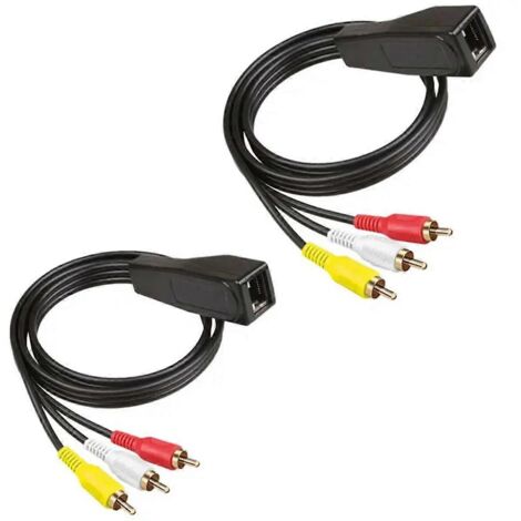 Adaptateur RJ45 vers 3 Lotus Flower avec prolongateur et câble réseau --