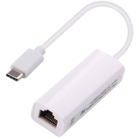 Adaptateur RJ45 vers USB Type-C, adaptateur réseau Ethernet 100 Mbit/s pour ordinateur de bureau, tablette et ordinateur portable