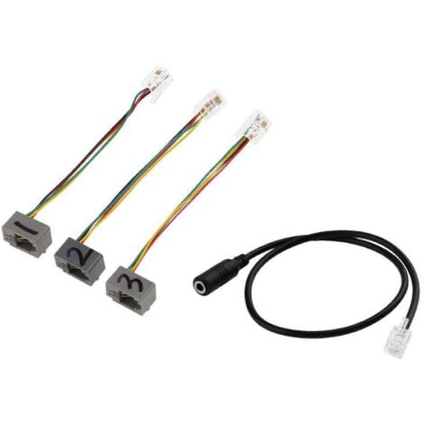 Adaptateur RJ9 4P4C Mâle vers 3,5 mm Femelle avec Jack Casque 3,5 mm pour RJ9