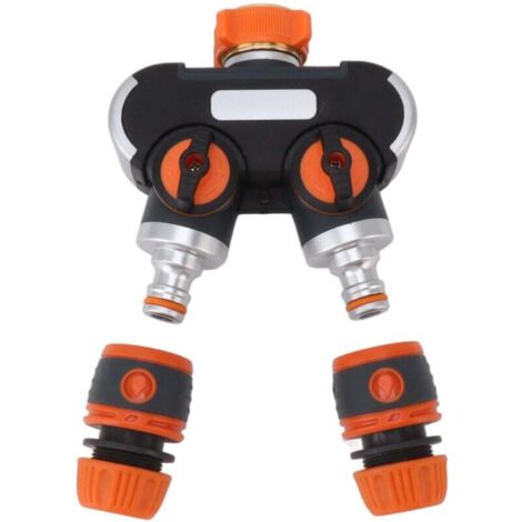 Adaptateur Robinet 1 Vers 2 Sorties Tuyau Haute Pression Pour Nettoyage Véhicules Jardinage Extérieur