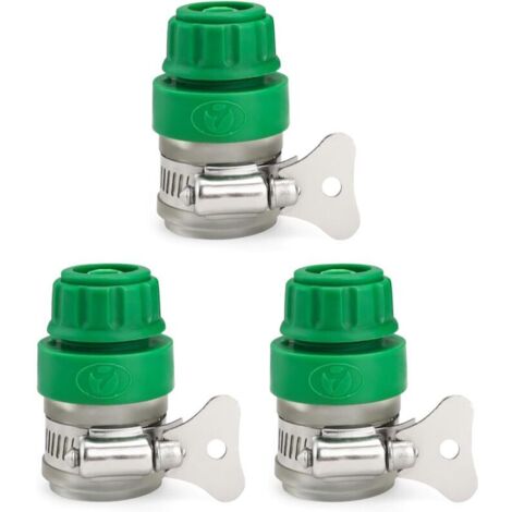Adaptateur Robinet Tuyau Arrosage, 3 Pièces Connecteur Tuyau Arrosage, Adaptateur Robinet Arrosage Robinet Cuisine, pour Robinets et Conduites d'eau en Caoutchouc