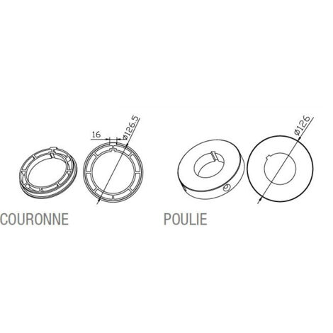Adaptateur rond 133 x 2mm CAME 001YK9102