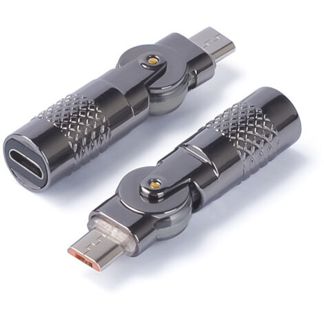 Adaptateur rotatif de charge en alliage de zinc Micro USB vers Micro USB pour le transfert de données et la charge