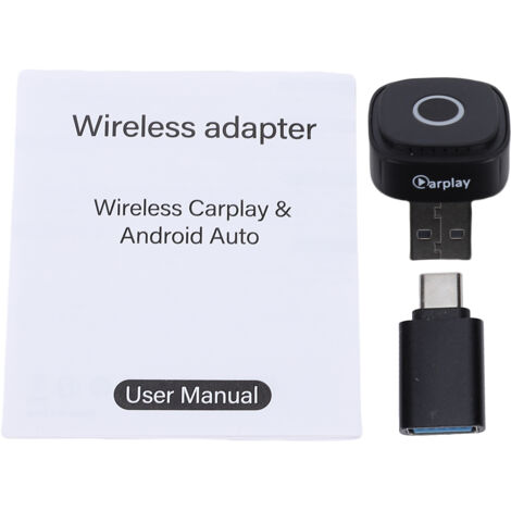 Adaptateur sans Fil Car Play, Adaptateur Automatique sans Fil Double Mode pour iOS 10 et Supérieur, Conversion Rapide pour Les Véhicules Compatibles