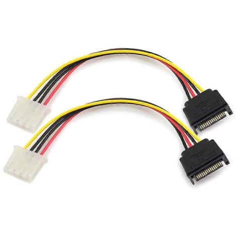 Adaptateur SATA 4 broches vers 15 broches pour disque dur, câble d'alimentation, accessoire informatique