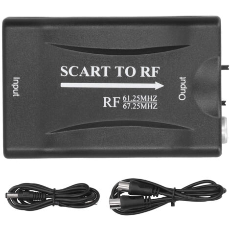 Adaptateur SCART vers RF pour TV Box, Convertisseur Vidéo 67.25Mhz/61.25Mhz