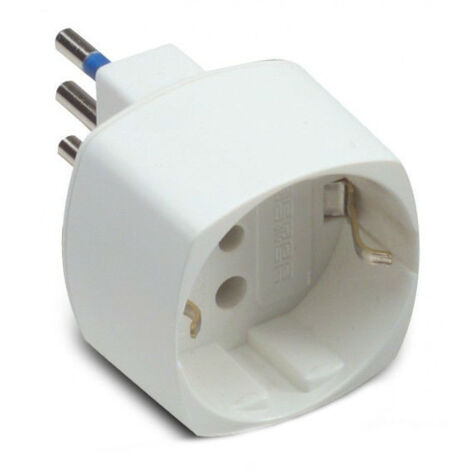 Adaptateur schuko Master 10A 2P+T Monoprise Blanc 05811