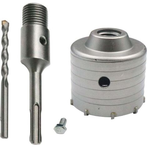 Adaptateur scie cloche béton 110 mm + foret central pour brique béton ciment pierre (100 mm + 110 mm + 110 mm)