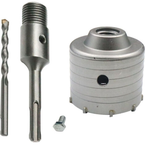 Adaptateur scie cloche béton 110 mm + foret central pour brique béton ciment pierre (100 mm + 110 mm + 110 mm)