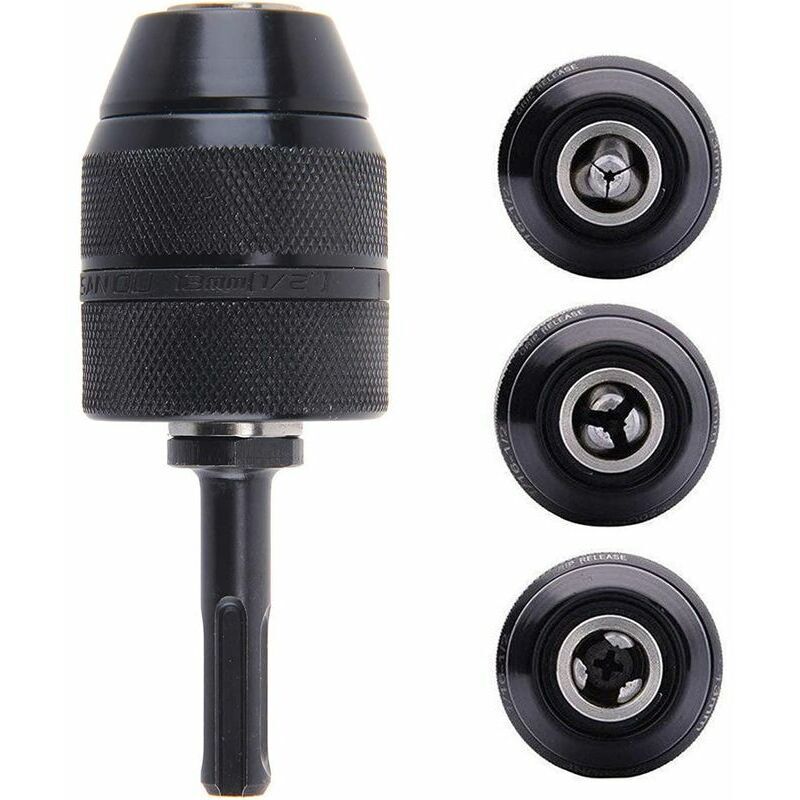 Adaptateur Sds Plus Mandrin sans clé 2-13 mm Mandrin à dégagement rapide Mandrin professionnel robuste 1/2-20 UNF Mandrin sans clé Perceuse sans clé