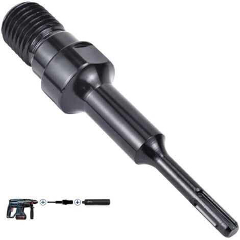 Adaptateur SDS Plus pour carotteuse 190mm – Filetage UNC 1-1/4' – Acier haute qualité pour carottage diamanté – Longueur 190mm