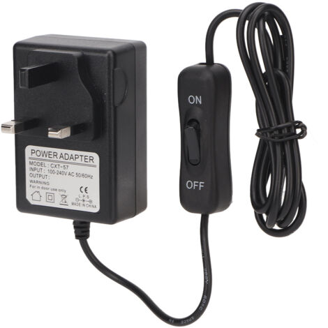 Adaptateur Secteur 12V 2A pour Découpeuse à Mousse, Alimentation 100‑240V avec Fiche UK, 24W 20cm