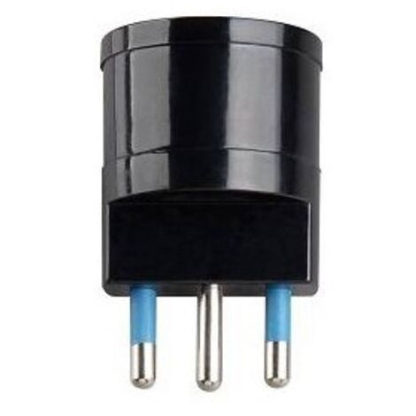 Adaptateur secteur 16 A 2P+T avec prise Schuko + adaptateur secteur 10 A 2P+T noir