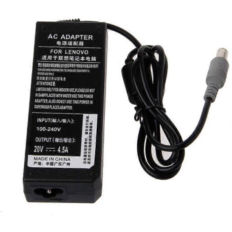 Adaptateur secteur 20 V 4,5 A 90 W pour ordinateur portable IBM et Lenovo ThinkPad