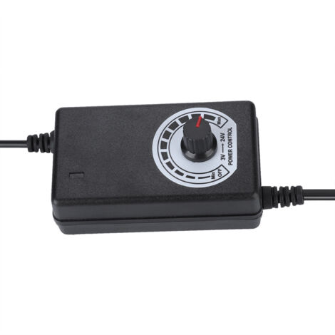 Adaptateur Secteur 24W 3-24V avec Affichage LED et Régulation de Tension 100-240V (Prise UE)