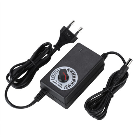 Adaptateur Secteur 24W 3-24V avec Affichage LED et Régulation de Tension (Prise EU)