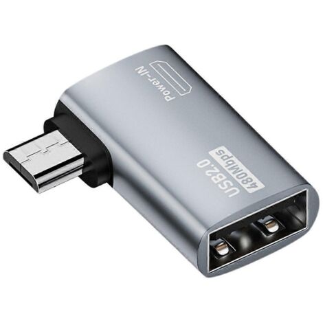 Adaptateur secteur 4K OTG Micro-USB vers USB (gauche) --