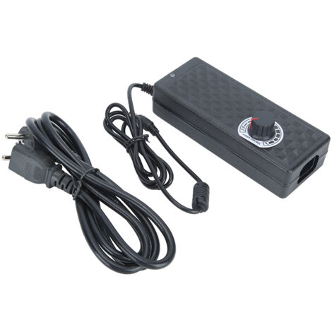 Adaptateur Secteur 9-24V 5A Haute Puissance avec Régulation de Tension et Câble AC, Prise UE 110-240V
