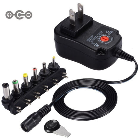 Adaptateur Secteur AC/DC 100-240V vers 3-12V 12W, Alimentation Variable Universelle