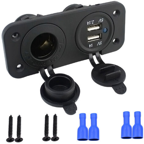 Adaptateur secteur allume-cigare double USB 12V