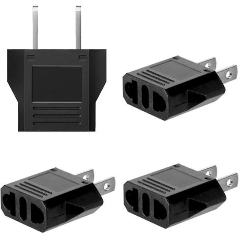 Adaptateur secteur américain, adaptateur secteur américain, lot de 4 adaptateurs prise européenne vers américaine, adaptateur prise américaine