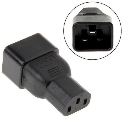 Adaptateur secteur IEC 320 C20 mâle 3 broches vers C13 femelle 3 broches