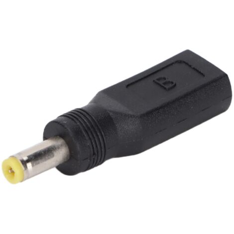 Adaptateur Secteur Mini USB-C Femelle vers Mâle pour Ordinateur Portable - Convertisseur DC vers Type-C