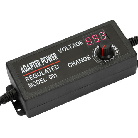 Adaptateur secteur multifonction haute puissance 9-24 V 3 A réglable avec écran d'affichage