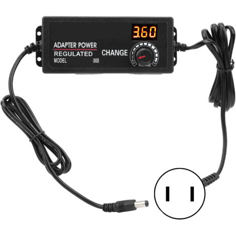 Adaptateur Secteur Régulé 3-24V 3A 72W DC avec Prise US, Entrée AC 110-240V