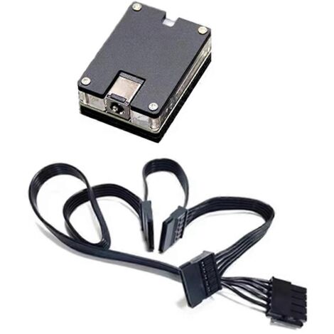 Adaptateur secteur rigide 3SATA 5,5 x 2,5 mm DC vers 12 V/5 V pour disque dur/SSD SATA