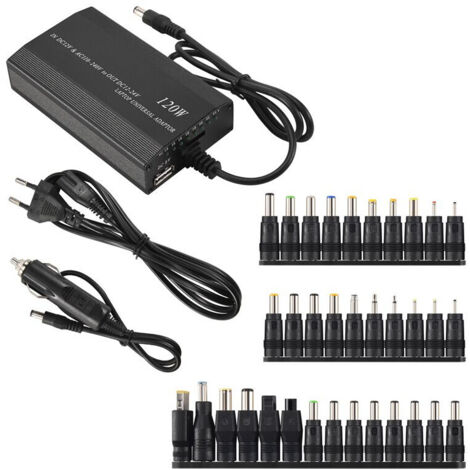 Adaptateur secteur universel 120W 34 fiches pour ordinateur portable prise EU