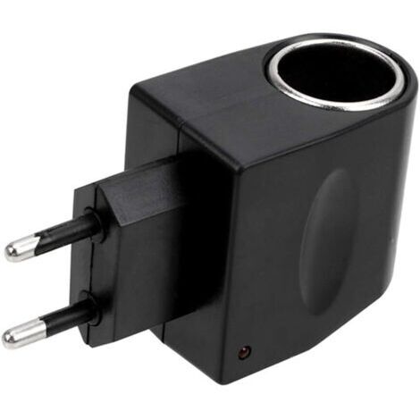 Adaptateur Secteur Universel pour Voiture,Convertisseur de Puissance de Voiture AC 220V à DC 12V, Allume-Cigare de Voiture Adaptateur de Convertisseur de Prise de Transformateur pour Voiture Van