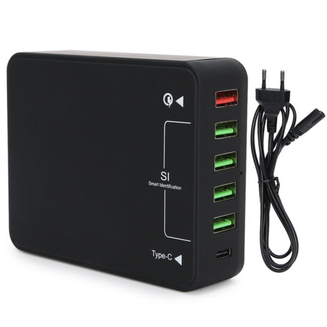 Adaptateur Secteur USB-C 3.0 avec Prise UE, Chargeur Rapide pour Samsung Galaxy S6 S7 S8 Edge, 100-240V