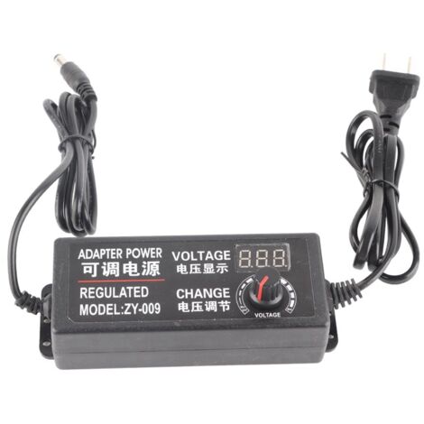 Adaptateur Secteur Variable DC 3V‑12V avec Prise US, Alimentation AC 100‑240V