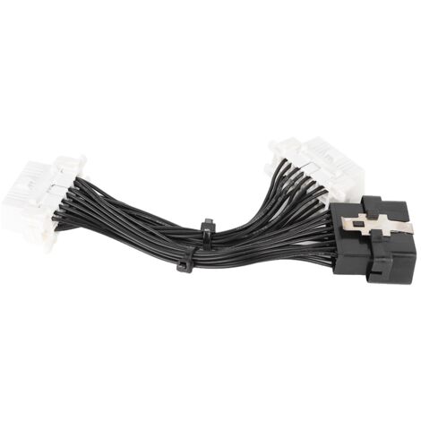 Adaptateur séparateur 16 broches 1 à 2 OBD2, rallonge de câble en Y pour GPS, enregistreur de conduite de voiture