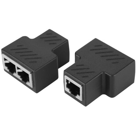 Adaptateur Séparateur RJ45 8‑Fils 3‑Voies Mâle 3.5mm, Distributeur Réseau POE Compatible