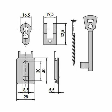 Adaptateur Serrure. Coupe-feu Cif.4 07071-10-0 Cisa