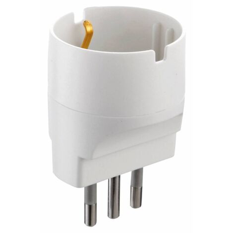 adaptateur shuko prise 10A rA duction simple 2P + T