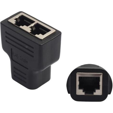 Adaptateur Splitter RJ45 de 1 à 2 double femelle Port CAT 5 - CAT 6 LAN Ethernet Socket TZZ705196641909