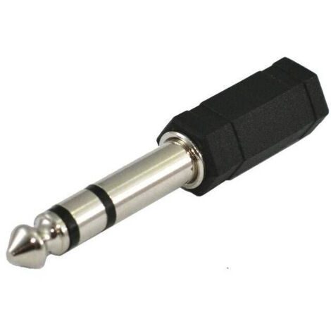 Adaptateur SSQ HA1 SS-1820 : prise jack stéréo 3,5 mm femelle - prise jack stéréo 6,3 mm mâle, noir