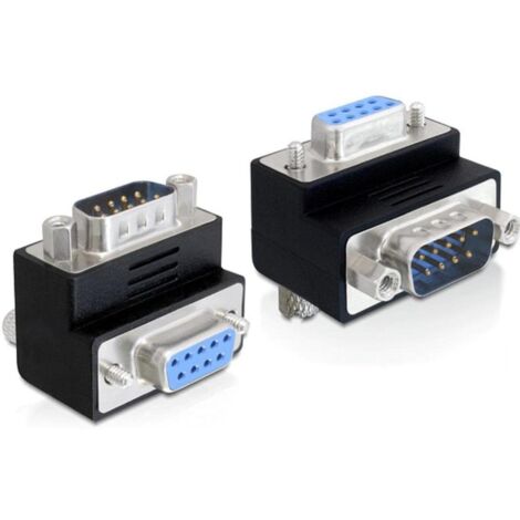 Adaptateur Sub-D 9 broches coudé à 90°