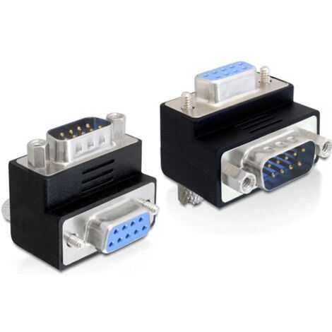 Adaptateur Sub-D 9 broches mâle  femelle coudé à 270°