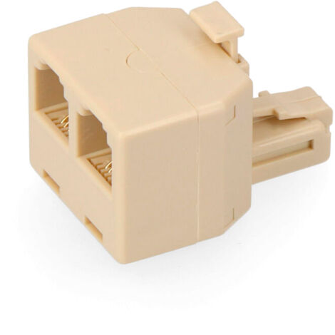 Adaptateur téléphonique, double sortie, emballage  E55004