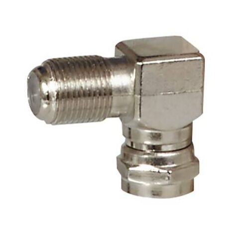 Adaptateur télévision type F mâle et femelle coudé LEGRAND 073993