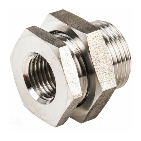Adaptateur traversée de cloison Droit Legris G Femelle 1/4pouce ( Prix pour 1 )